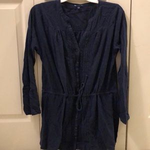 Cute long sleeved button up shirt with lace